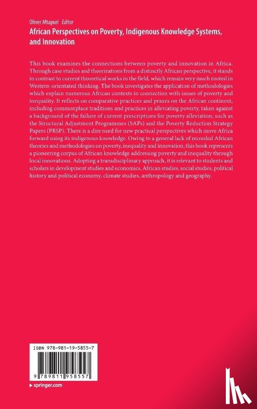  - African Perspectives on Poverty, Indigenous Knowledge Systems, and Innovation