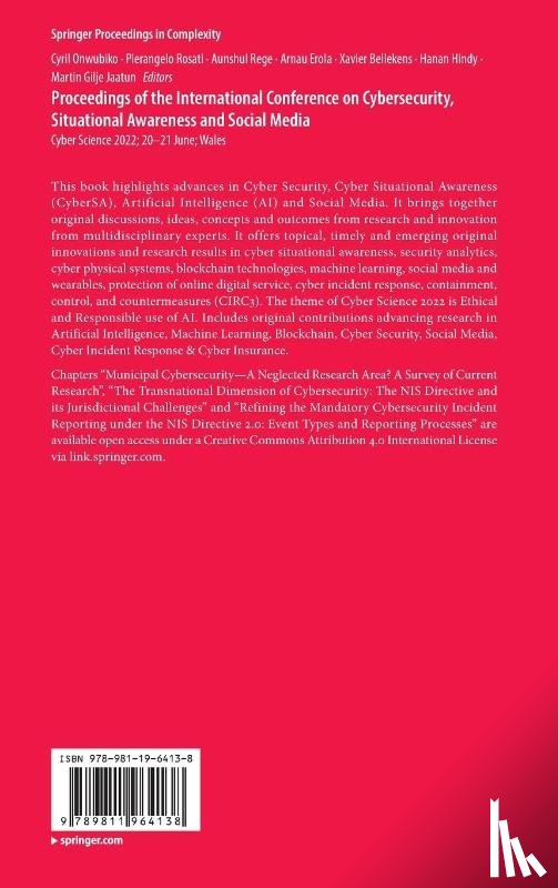  - Proceedings of the International Conference on Cybersecurity, Situational Awareness and Social Media