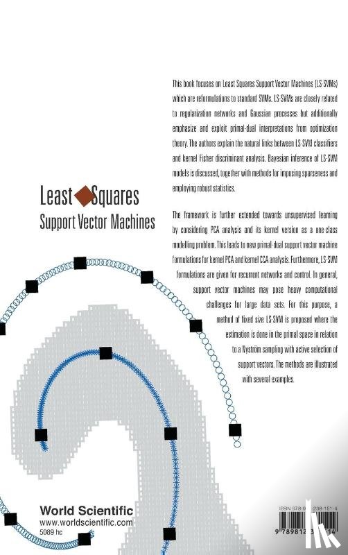 Suykens, Johan A K (Katholieke Univ Leuven, Van Gestel, Tony (Risk Management - Dexia Group, De Brabanter, Joseph (Katholieke Univ Leuven, De Moor, Bart (Katholieke Univ Leuven - Least Squares Support Vector Machines