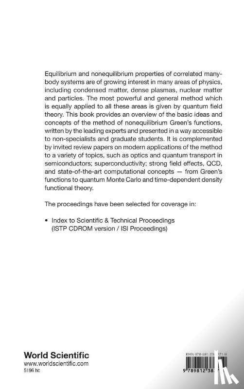 Bonitz Michael - Progress In Nonequilibrium Green's Functions Ii - Proceedings Of The Conference