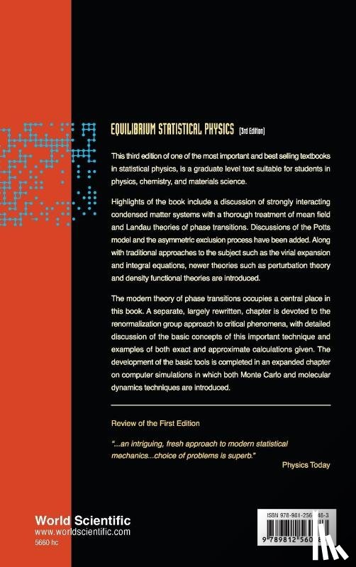 Plischke, Michael (Simon Fraser Univ, Bergersen, Birger (Univ Of British Columbia - Equilibrium Statistical Physics (3rd Edition)