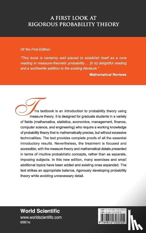 Rosenthal, Jeffrey S (Univ Toronto - First Look At Rigorous Probability Theory, A (2nd Edition)