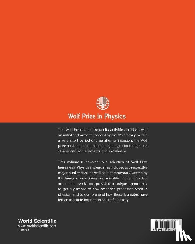  - Wolf Prize In Physics