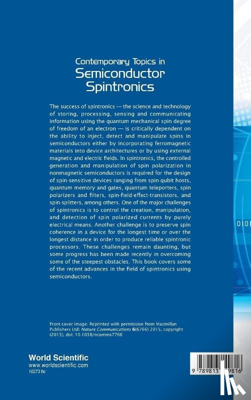  - Contemporary Topics In Semiconductor Spintronics
