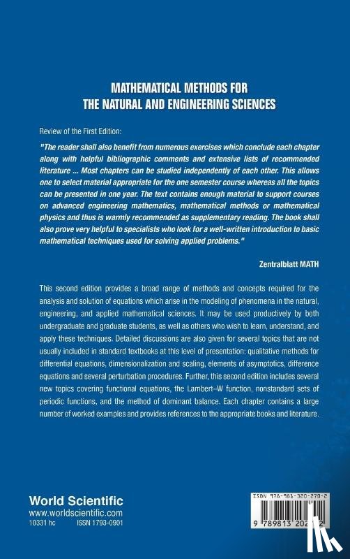 Mickens, Ronald E (Clark Atlanta Univ - Mathematical Methods For The Natural And Engineering Sciences
