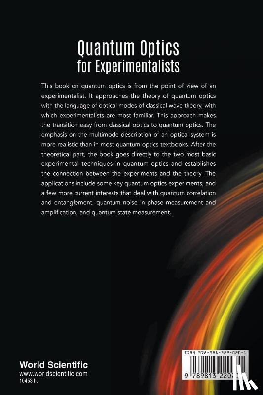 Ou, Zheyu Jeff (Indiana Univ-purdue Univ Indianapolis - Quantum Optics For Experimentalists