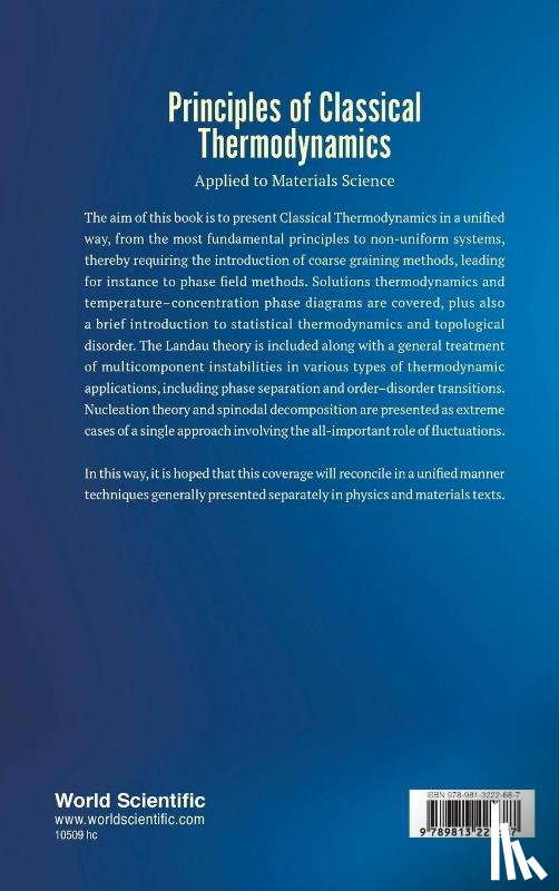 De Fontaine, Didier (Univ Of California - Principles Of Classical Thermodynamics: Applied To Materials Science