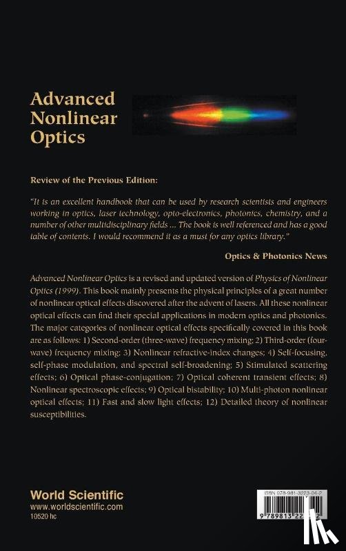 He, Guang S (The State Univ Of New York At Buffalo, Liu, Song-hao (South China Normal Univ - Advanced Nonlinear Optics