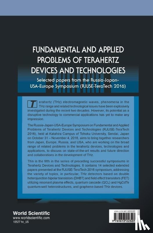  - Fundamental And Applied Problems Of Terahertz Devices And Technologies: Selected Papers From The Russia-japan-usa-europe Symposium (Rjuse Teratech-2016)