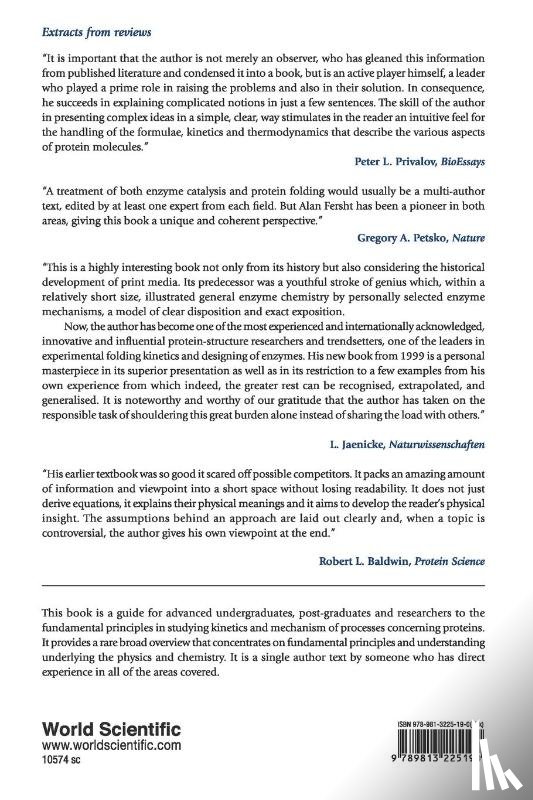 Fersht, Alan R (Univ Of Cambridge - Structure And Mechanism In Protein Science: A Guide To Enzyme Catalysis And Protein Folding