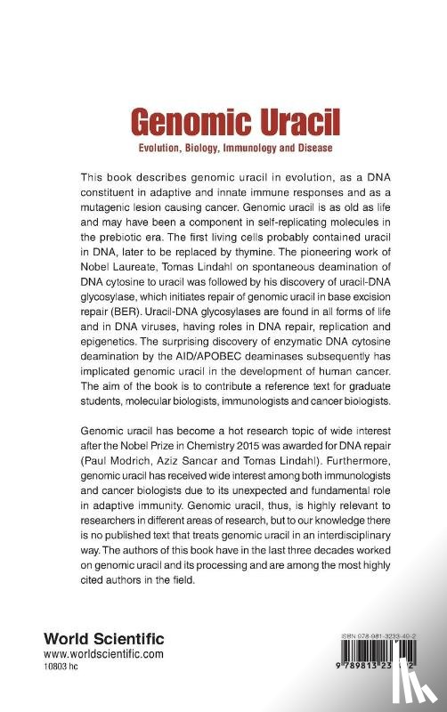 Slupphaug, Geir (Norwegian Univ Of Science & Technology, Krokan, Hans Einar (Norwegian Univ Of Science & Technology - Genomic Uracil: Evolution, Biology, Immunology And Disease