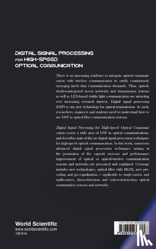 Yu, Jianjun (Zte Tx Inc, Li, Xinying (Georgia Inst Of Technology, Zhang, Junwen (Zte Tx Inc - Digital Signal Processing For High-speed Optical Communication