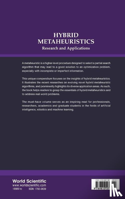 Bhattacharyya, Siddhartha (Rcc Inst Of Information Technology - Hybrid Metaheuristics: Research And Applications