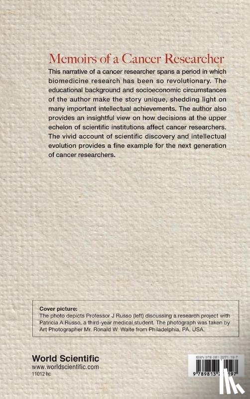 Russo, Jose (Fox Chase Cancer Center-temple Health - Memoirs Of A Cancer Researcher