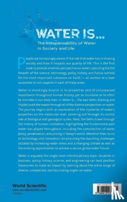 Darling, Seth B (The Univ Of Chicago, Snyder, Seth W (Northwestern Univ - Water Is...: The Indispensability Of Water In Society And Life