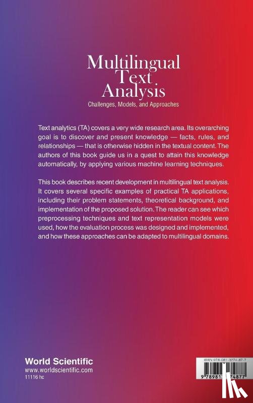  - Multilingual Text Analysis: Challenges, Models, And Approaches