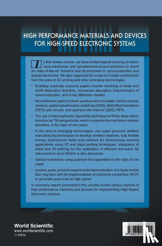  - High Performance Materials And Devices For High-speed Electronic Systems