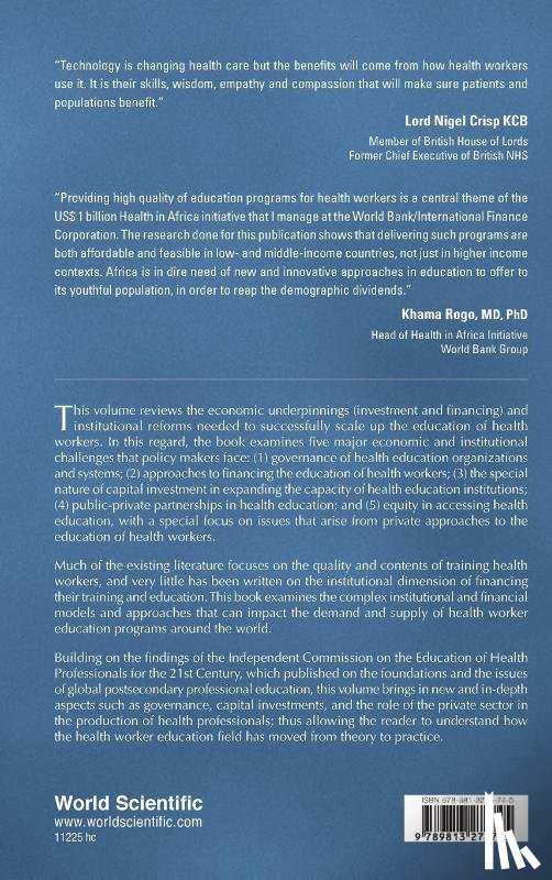 Preker, Alexander S (Columbia Univ, Beciu, Hortenzia (Johns Hopkins Medicine International, Keuffel, Eric L (Health Finance & Access Initiative - Financing The Education Of Health Workers: Gaining A Competitive Edge