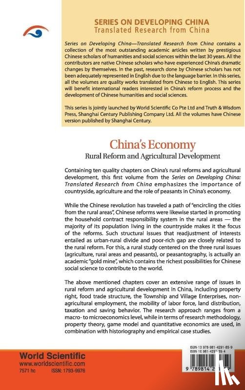  - China's Economy: Rural Reform And Agricultural Development