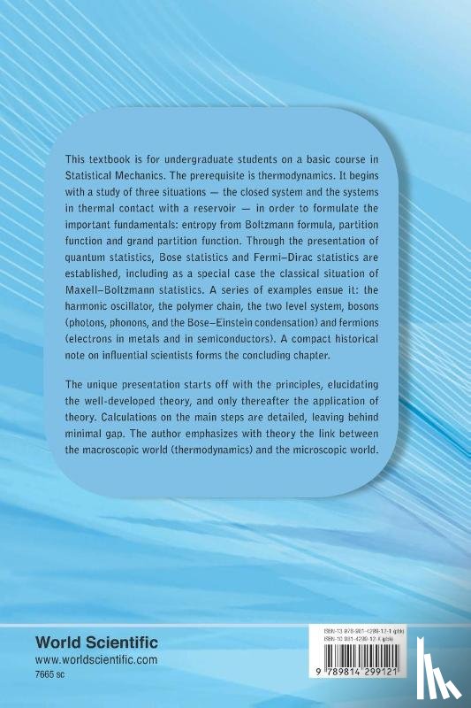 Benguigui, Lucien Gilles (Technion - Israel Inst Of Tech - Statistical Mechanics For Beginners: A Textbook For Undergraduates