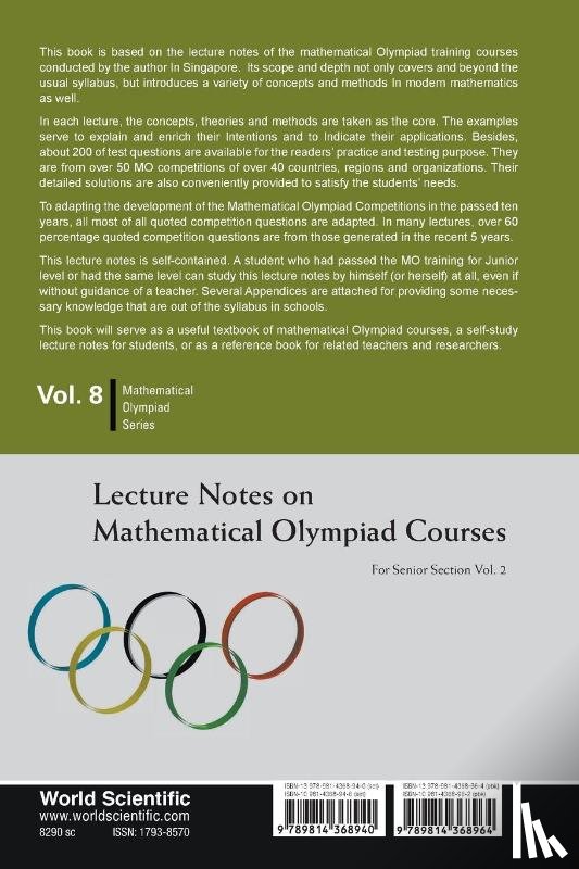 Xu, Jiagu (Former Prof Of Math - Lecture Notes On Mathematical Olympiad Courses: For Senior Section - Volume 2