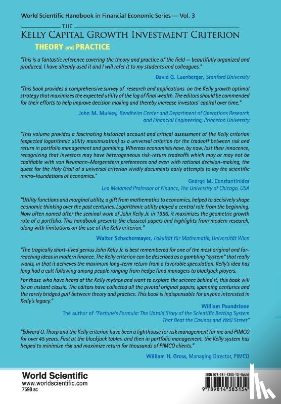  - Kelly Capital Growth Investment Criterion, The: Theory And Practice