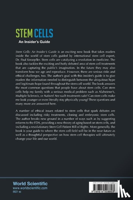 Knoepfler, Paul (Univ Of California - Stem Cells: An Insider's Guide
