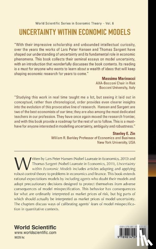 Hansen, Lars Peter (Univ Of Chicago & The National Bureau Of Economic Research, Sargent, Thomas J (New York Univ & Hoover Inst - Uncertainty Within Economic Models