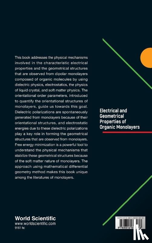 Iwamoto, Mitsumasa (Tokyo Inst Of Technology, Yamamoto, Tetsuya (Tokyo Inst Of Tech, Ou-yang, Zhong-can (Chinese Academy Of Sciences - Electrical And Geometrical Properties Of Organic Monolayers