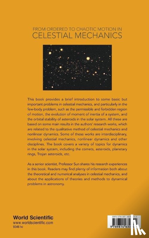 Sun, Yi-sui (Chinese Academy Of Sciences & Nanjing Univ, Zhou, Li-yong (Nanjing Univ - From Ordered To Chaotic Motion In Celestial Mechanics