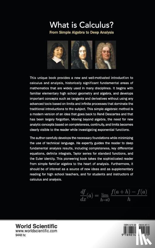 Range, R Michael (State Univ Of New York At Albany - What Is Calculus?: From Simple Algebra To Deep Analysis