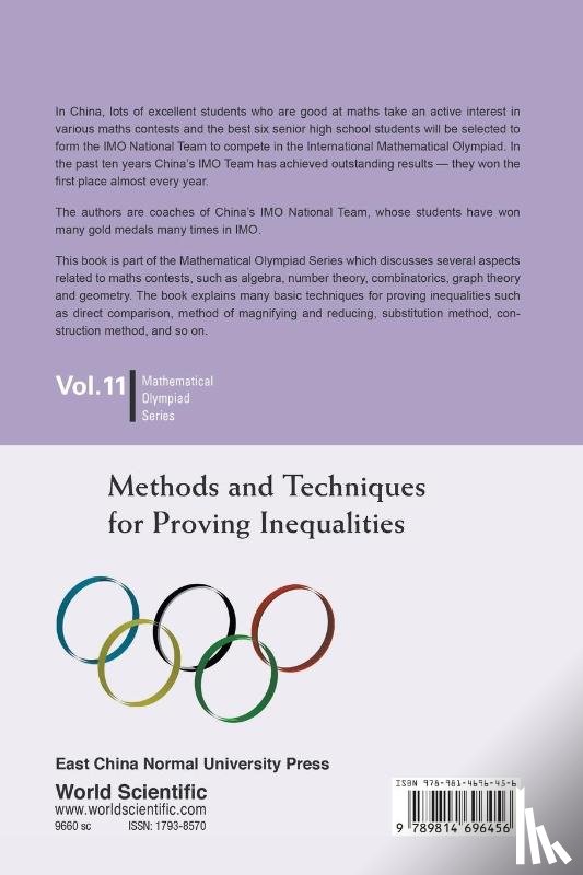 Su, Yong (Peking Univ, Xiong, Bin (East China Normal University - Methods And Techniques For Proving Inequalities: In Mathematical Olympiad And Competitions