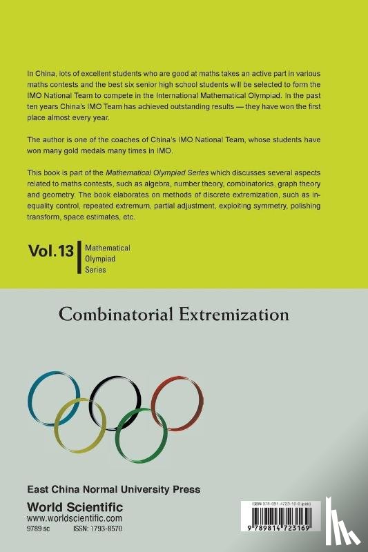 Feng, Yuefeng (Shenzhen Senior High Sch - Combinatorial Extremization: In Mathematical Olympiad And Competitions