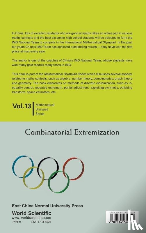 Feng, Yuefeng (Shenzhen Senior High Sch - Combinatorial Extremization: In Mathematical Olympiad And Competitions