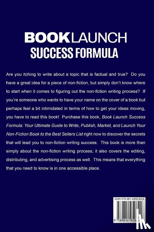 Walker, Jonathan S - Book Launch Success Formula
