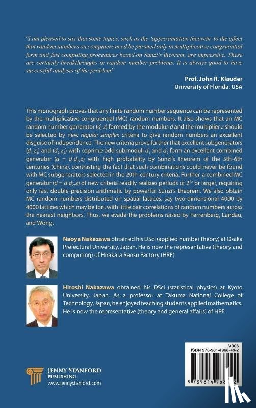 Nakazawa, Naoya, Nakazawa, Hiroshi - Random Number Generators on Computers