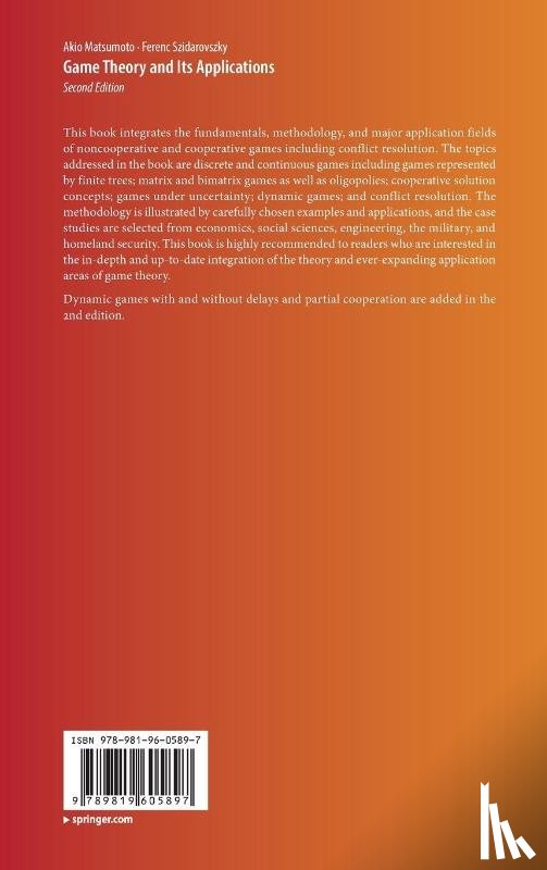 Matsumoto, Akio, Szidarovszky, Ferenc - Game Theory and Its Applications