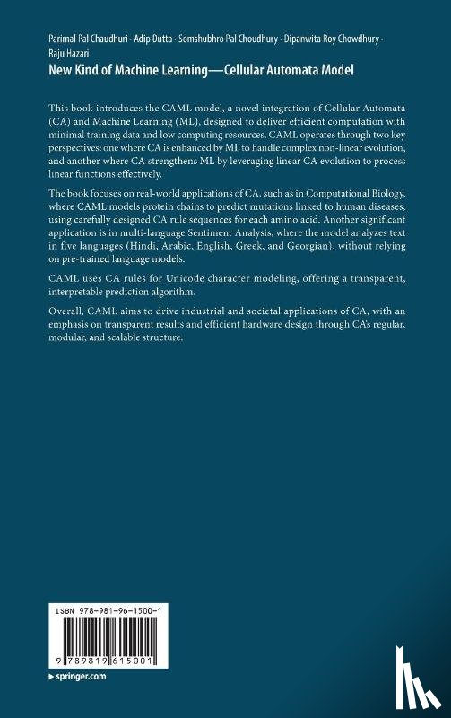 Pal Chaudhuri, Parimal, Dutta, Adip, Pal Choudhury, Somshubhro, Roy Chowdhury, Dipanwita - New Kind of Machine Learning–Cellular Automata Model