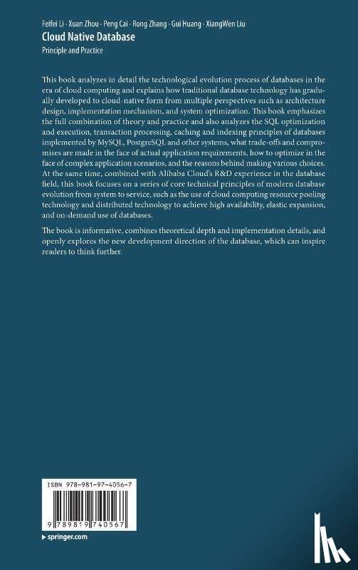 Li, Feifei, Zhou, Xuan, Cai, Peng, Zhang, Rong - Cloud Native Database