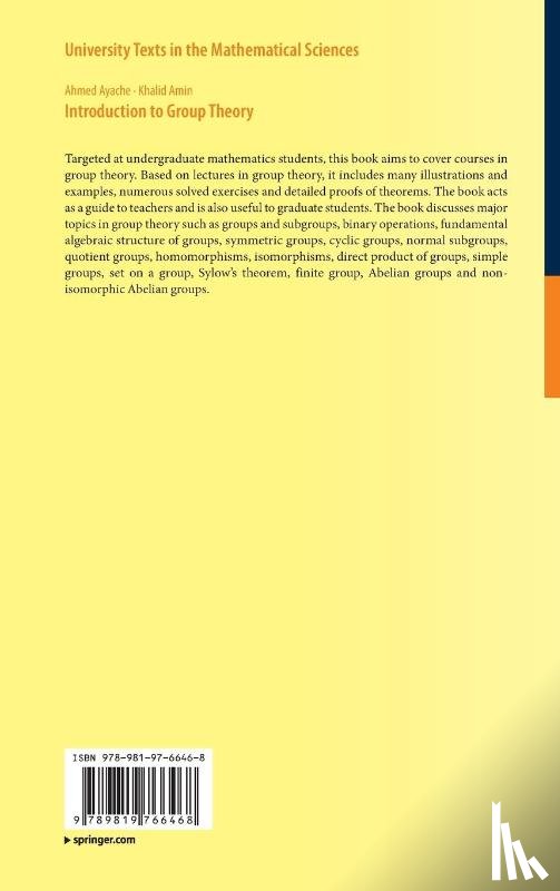 Ayache, Ahmed, Amin, Khalid - Introduction to Group Theory