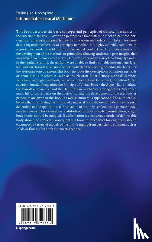 Pao, Yih-Hsing, Wang, Li-Sheng - Intermediate Classical Mechanics