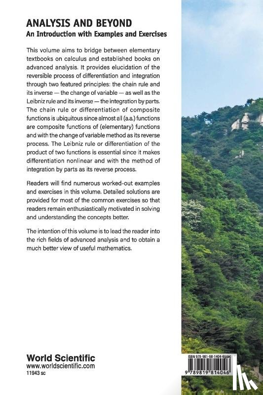 Kanemitsu, Shigeru (Henan Suda Electric Vehicle Technology Co., Kuzumaki, Takako (Gifu Univ, Liu, Jianya (Shandong Univ - Analysis And Beyond: An Introduction With Examples And Exercises