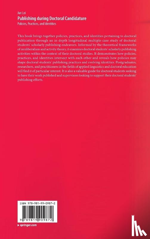 Lei, Jun - Publishing during Doctoral Candidature
