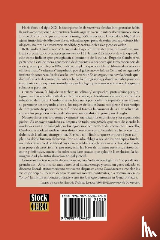 Cambaceres, Eugenio - En Sangre