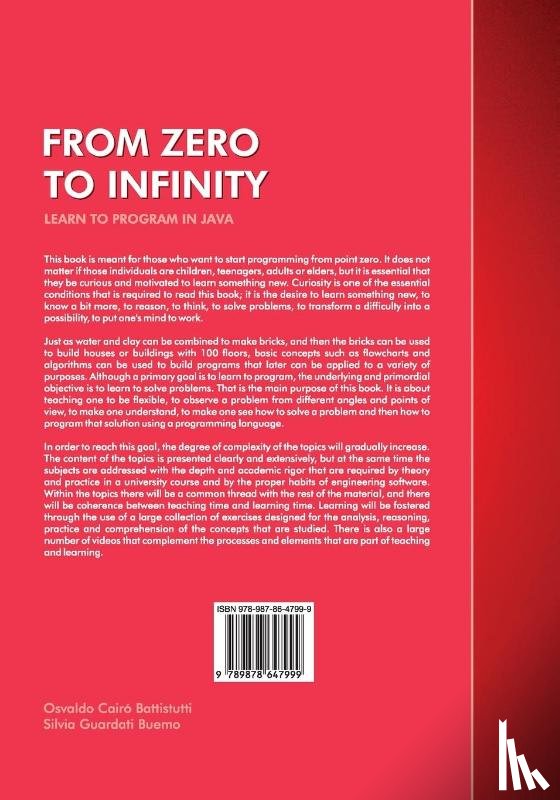 Cairo Battistutti, Osvaldo, Guardati Buemo, Silvia - From Zero to Infinity. Learn to Program in Java