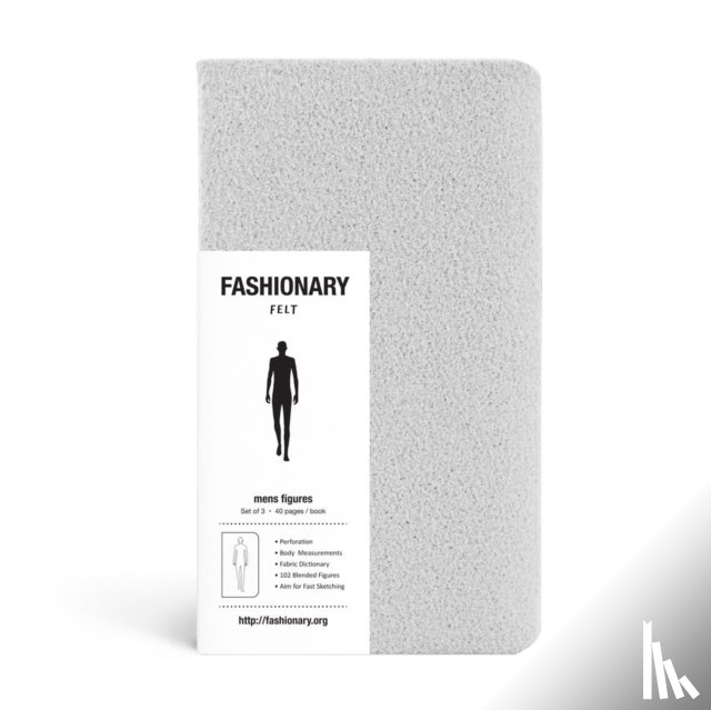  - Fashionary Mini Felt Grey Mens Sketchbook A6 (Set of 3)