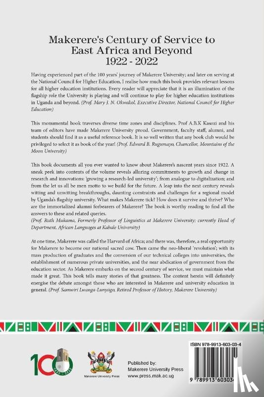  - Makerere's Century of Service to East Africa and Beyond, 1922-2022