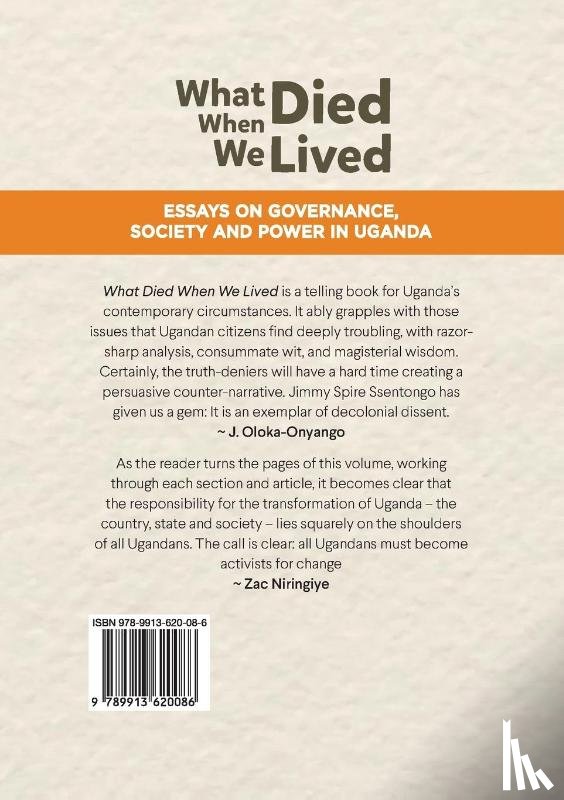 Ssentongo, Jimmy Spire - What died when we Lived