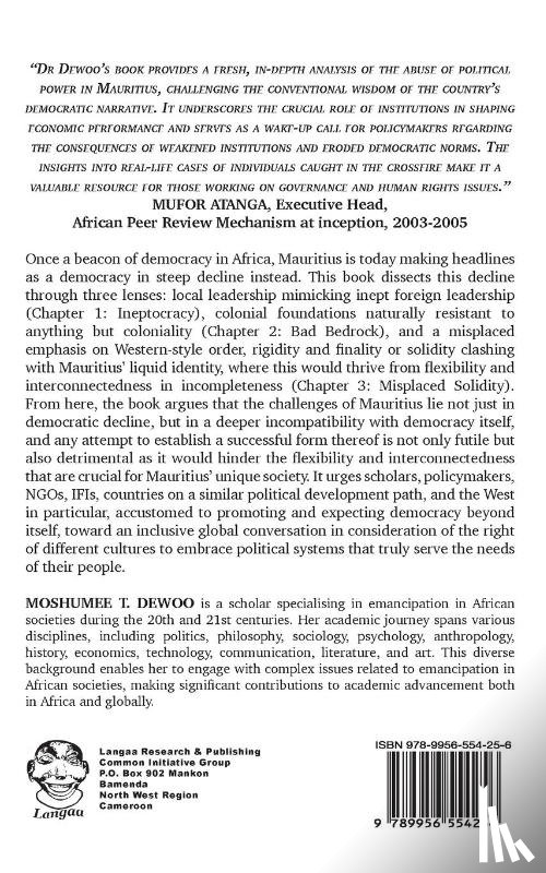 Dewoo, Moshumee T. - The Democracy Illusion in Mauritius