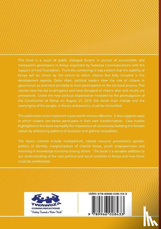  - Citizen Participation in Decision Making. Towards Inclusive Development in Kenya